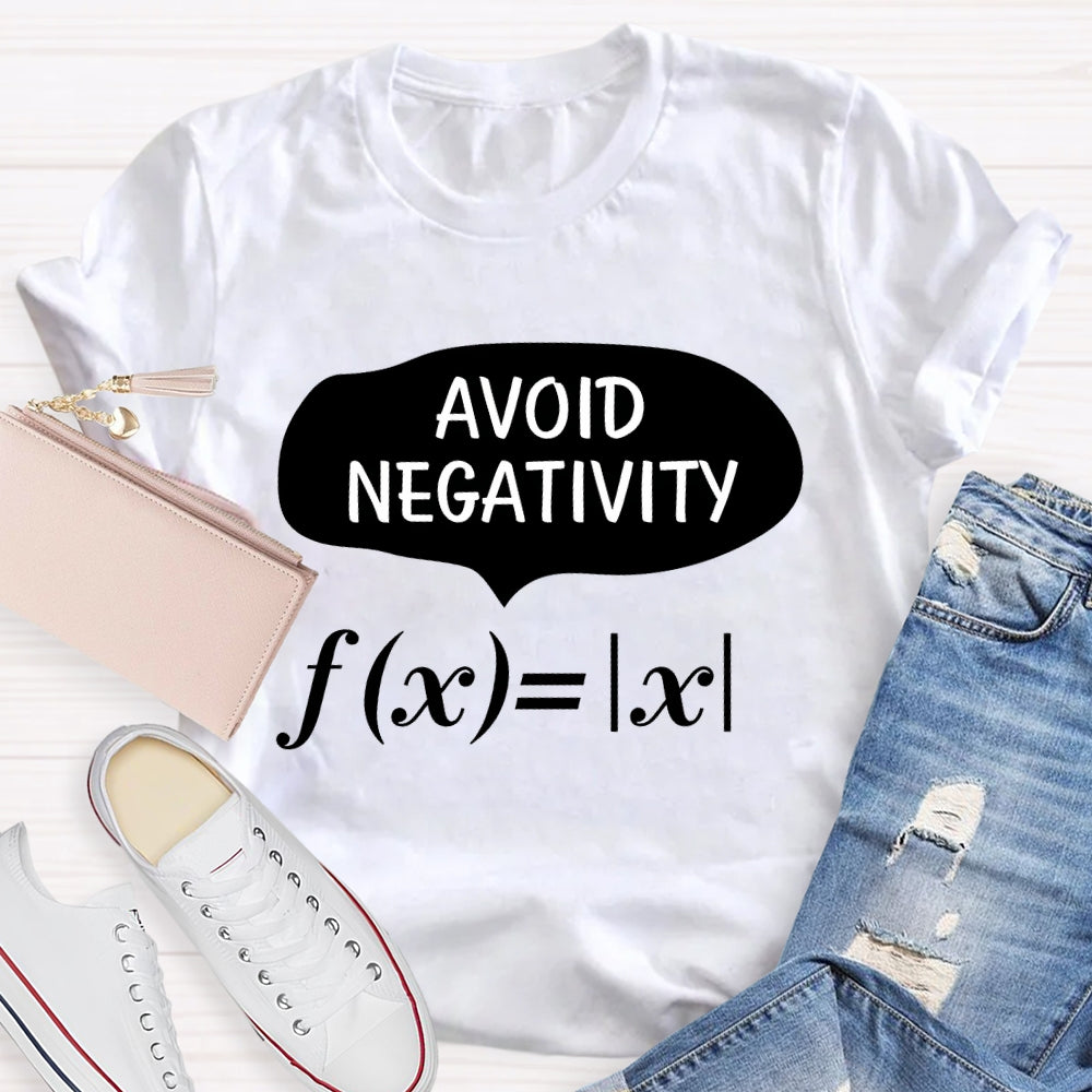 Avoid Negativity Math T-shirt