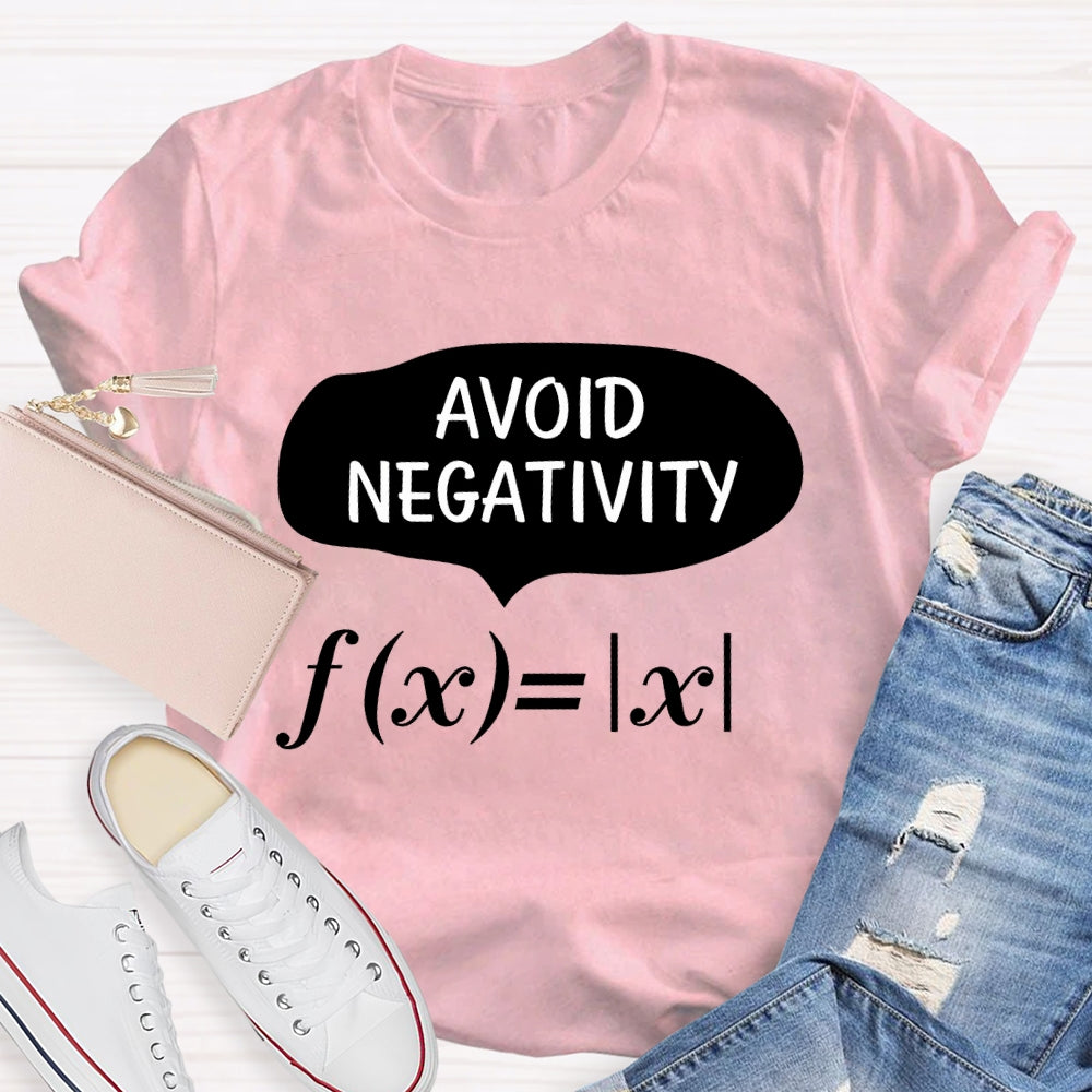 Avoid Negativity Math T-shirt