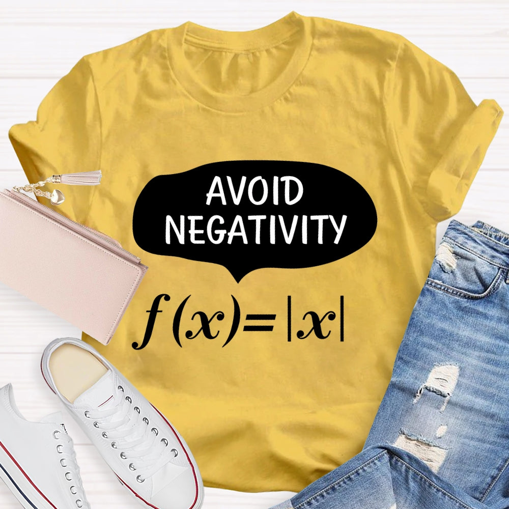 Avoid Negativity Math T-shirt