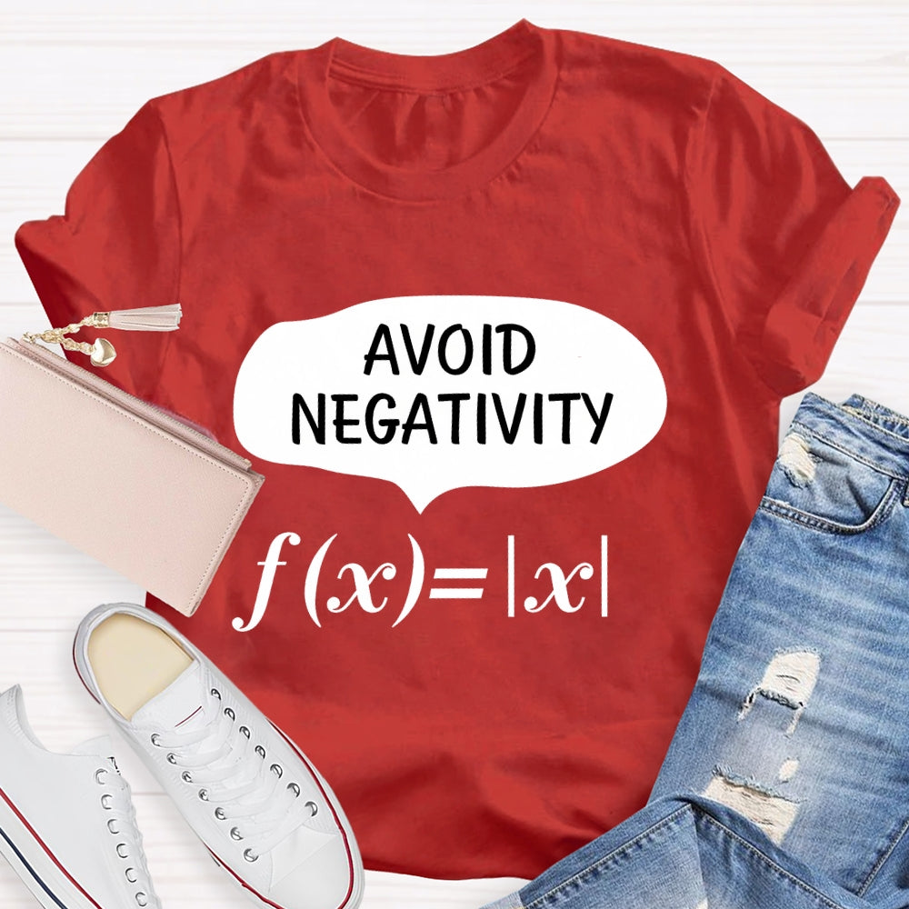 Avoid Negativity Math T-shirt
