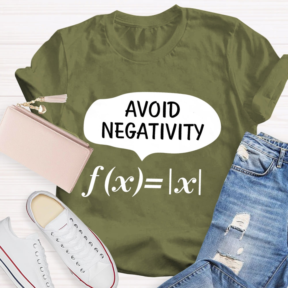 Avoid Negativity Math T-shirt