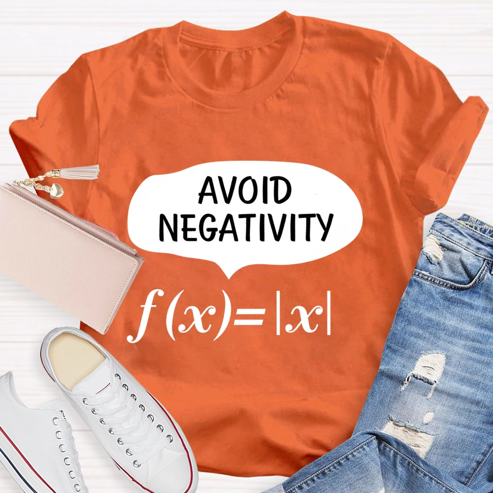 Avoid Negativity Math T-shirt