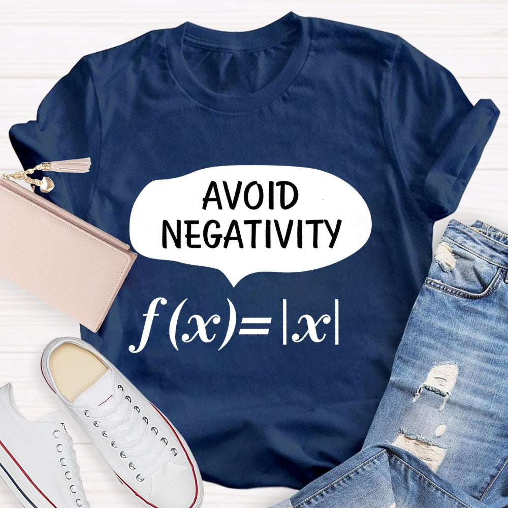 Avoid Negativity Math T-shirt