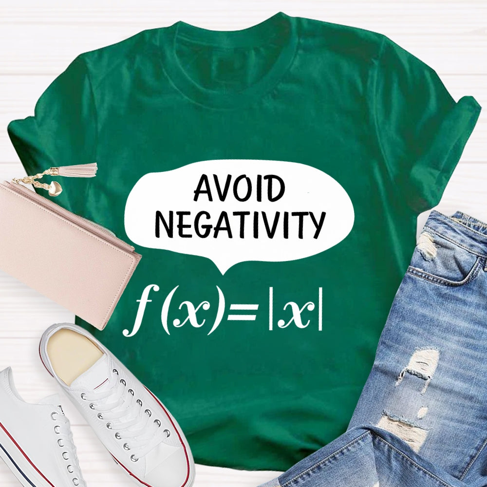 Avoid Negativity Math T-shirt