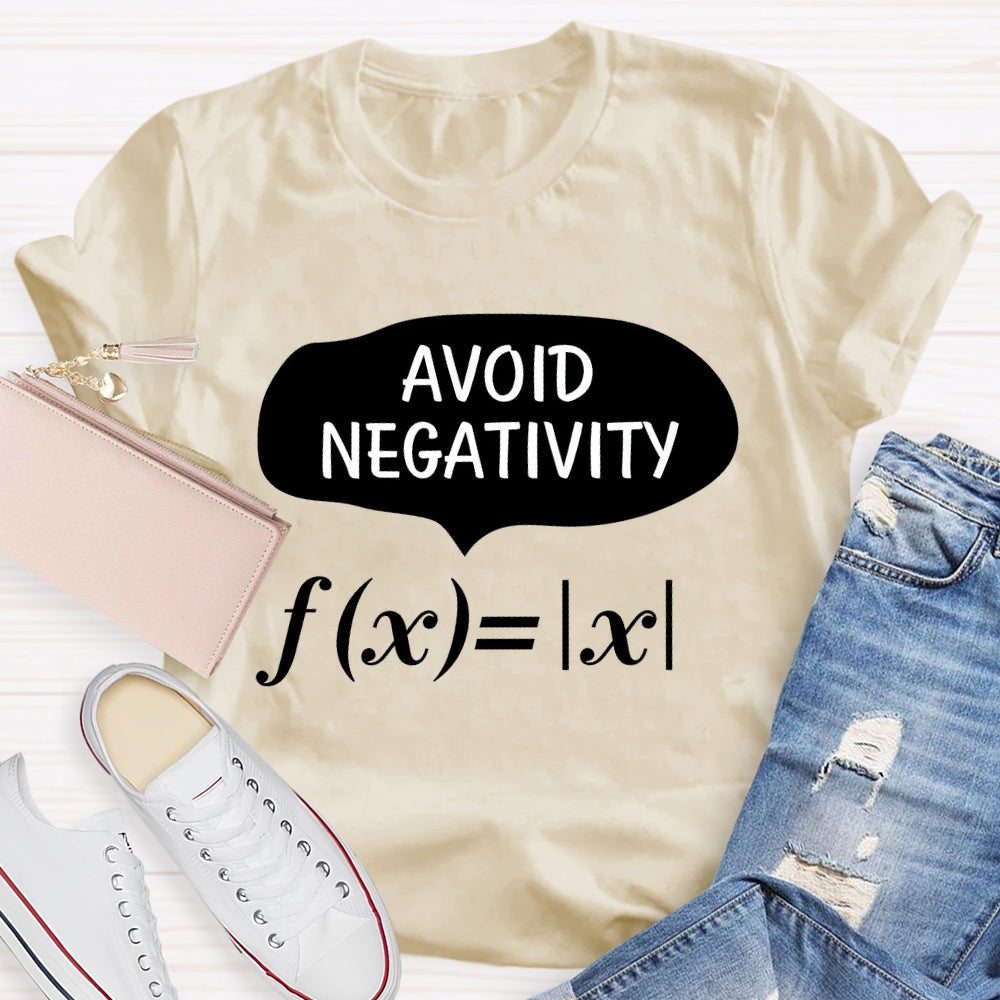 Avoid Negativity Math T-shirt