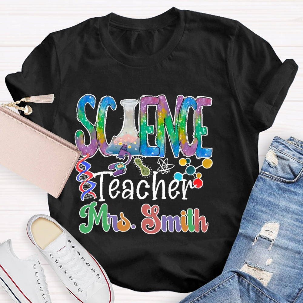 Personalized Name Science Teacher Gifts T-shirt