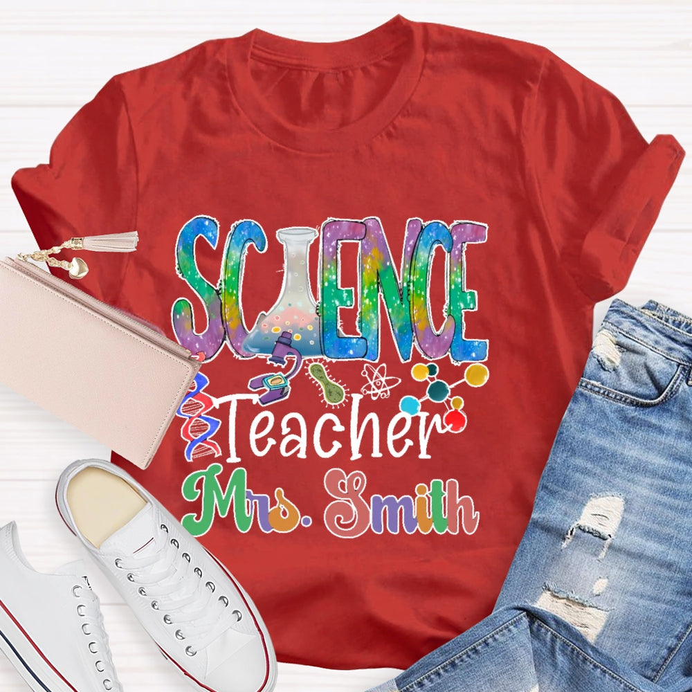 Personalized Name Science Teacher Gifts T-shirt