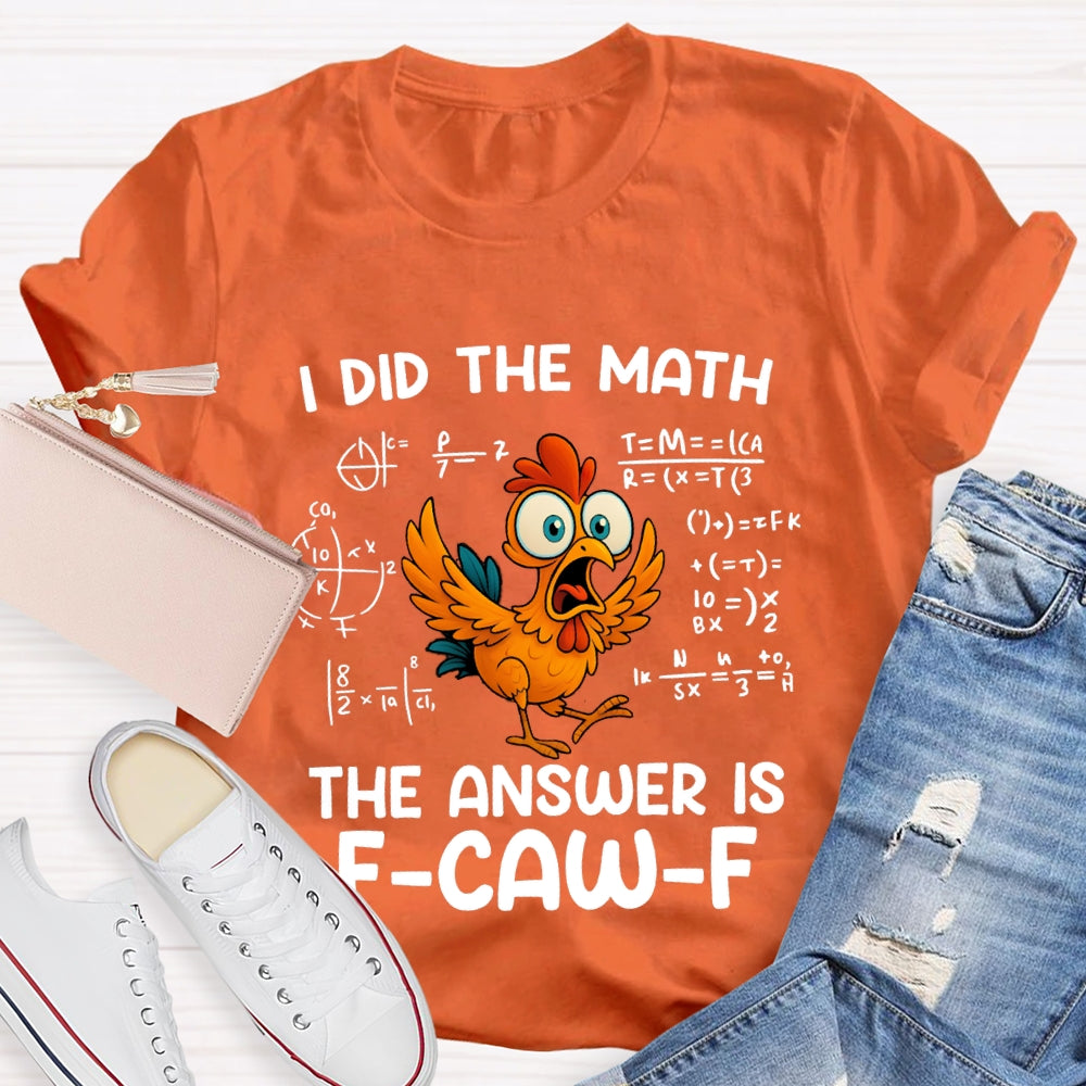 I Did The Math The Answer Is Turkey Thanksgiving T-shirt