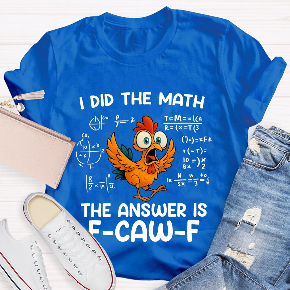 I Did The Math The Answer Is Turkey Thanksgiving T-shirt