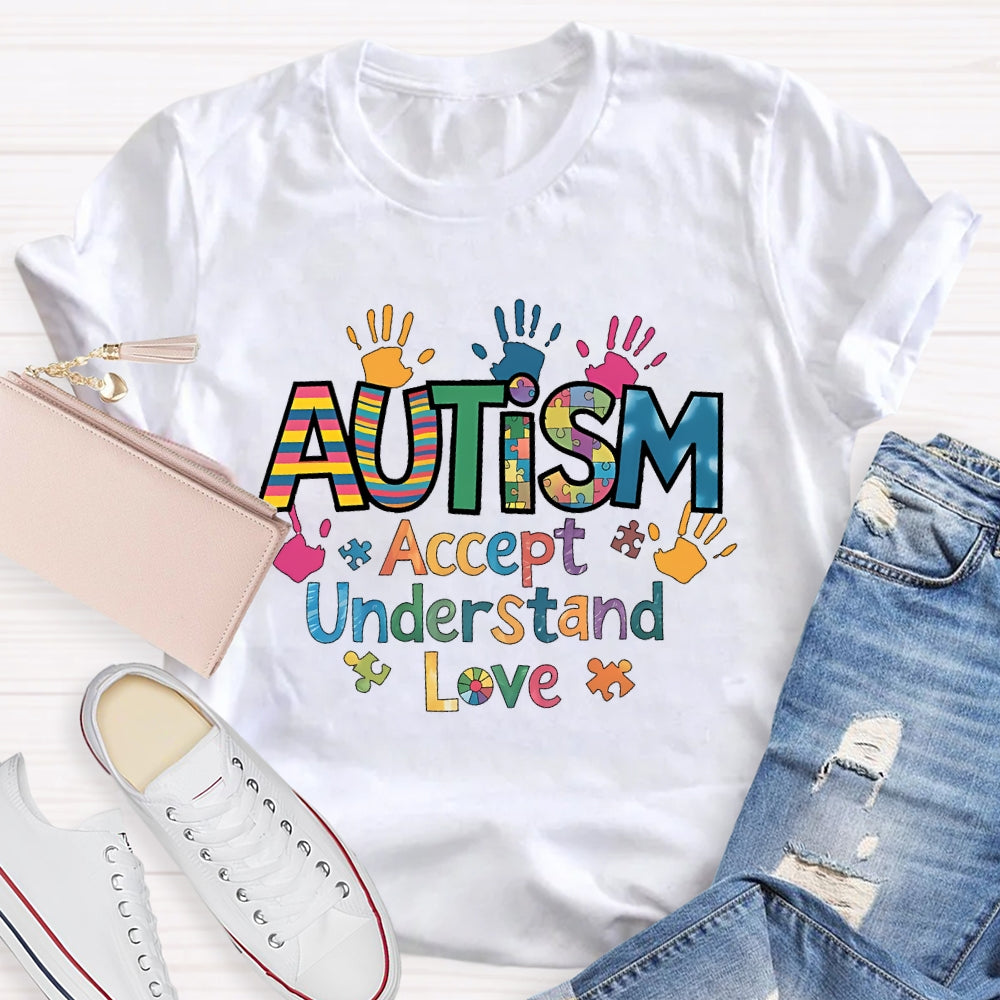 Accept Understand Love Autism Awareness T-shirt