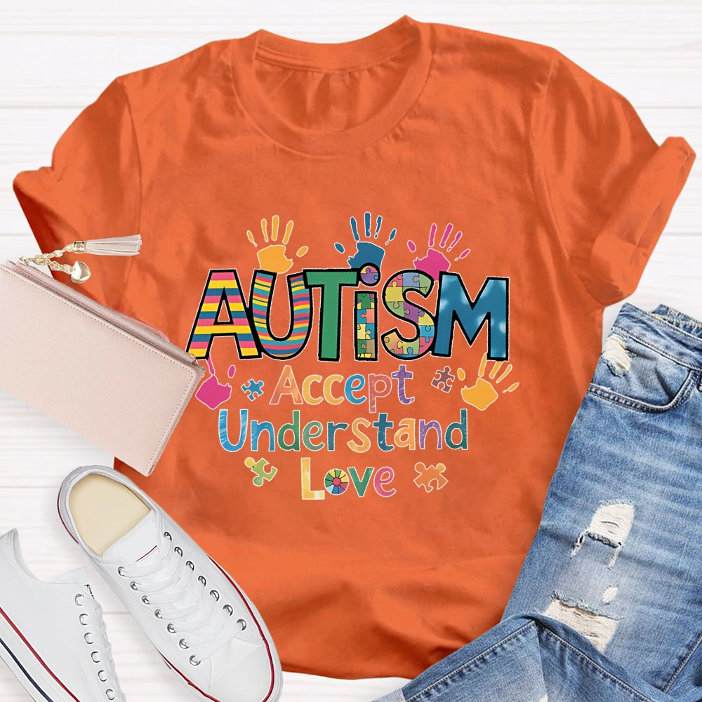 Accept Understand Love Autism Awareness T-shirt