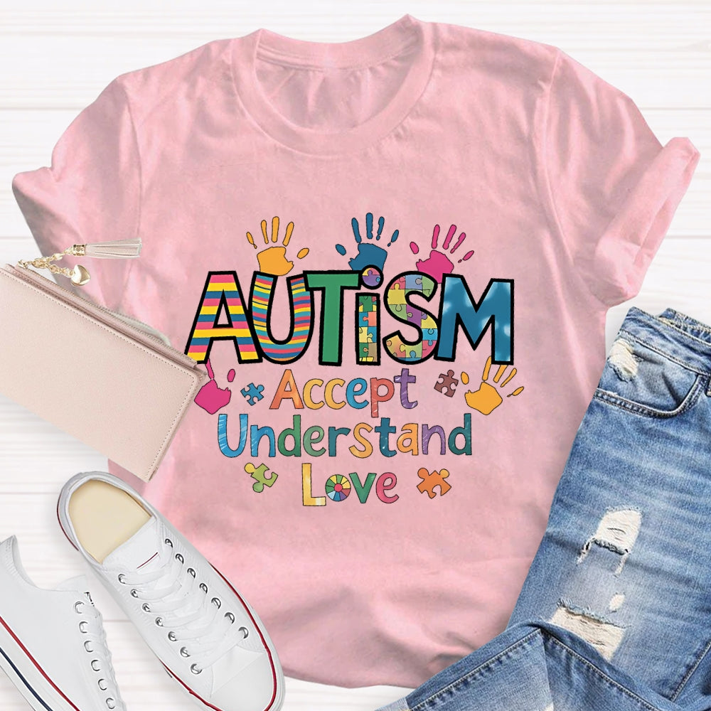 Accept Understand Love Autism Awareness T-shirt