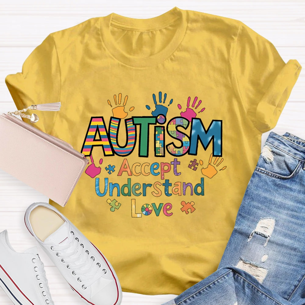 Accept Understand Love Autism Awareness T-shirt