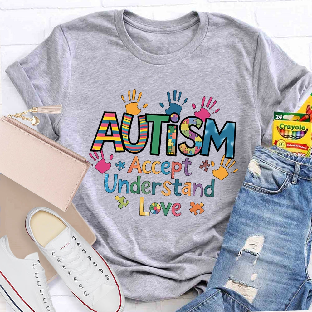 Accept Understand Love Autism Awareness T-shirt