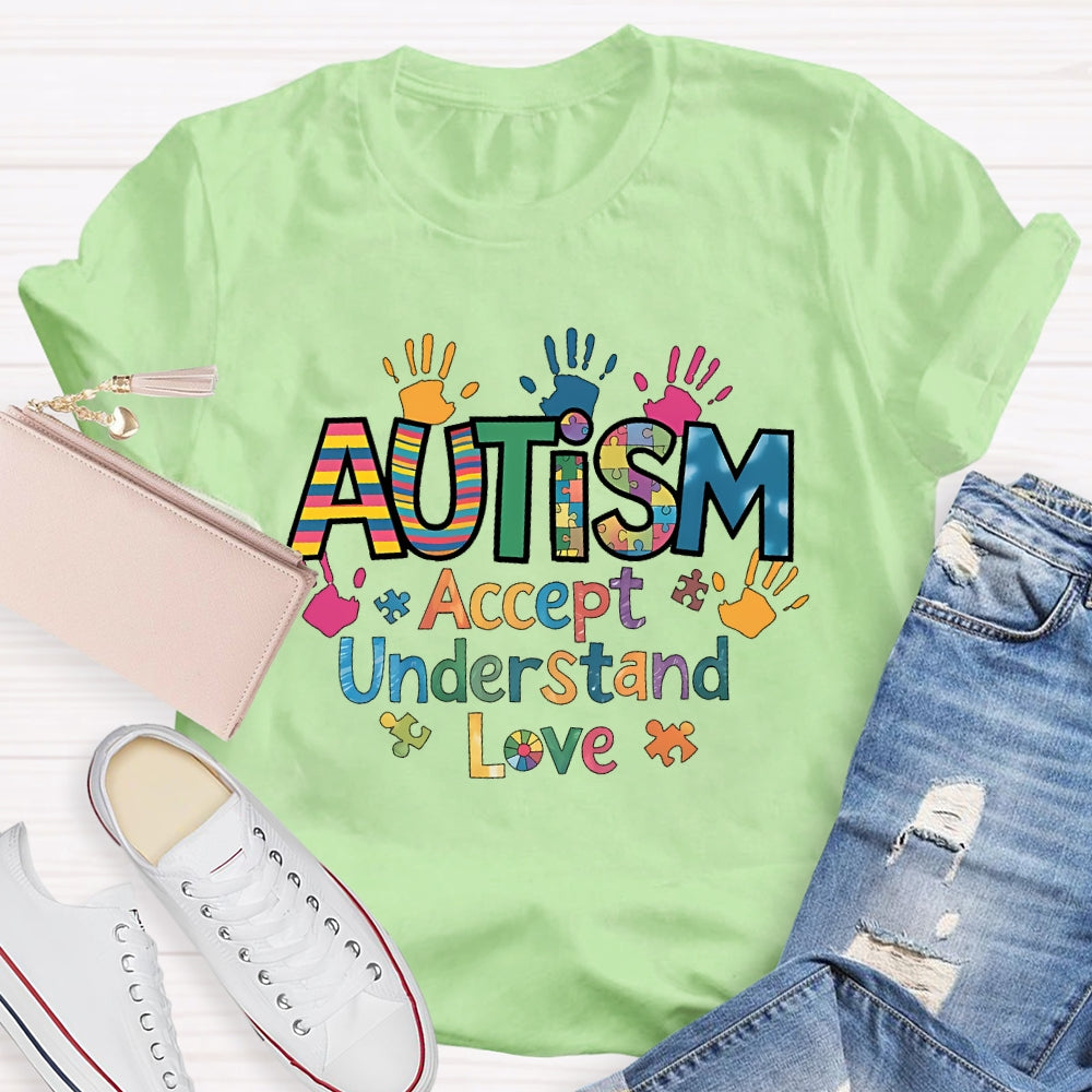 Accept Understand Love Autism Awareness T-shirt