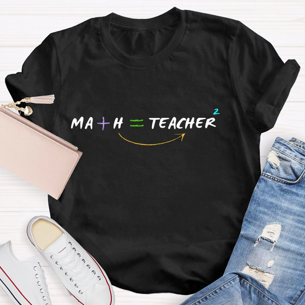 Math Teacher Letters Gift T-shirt