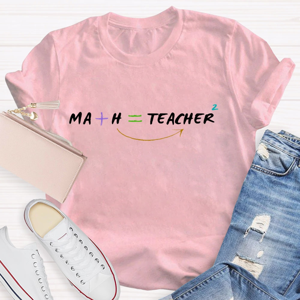 Math Teacher Letters Gift T-shirt