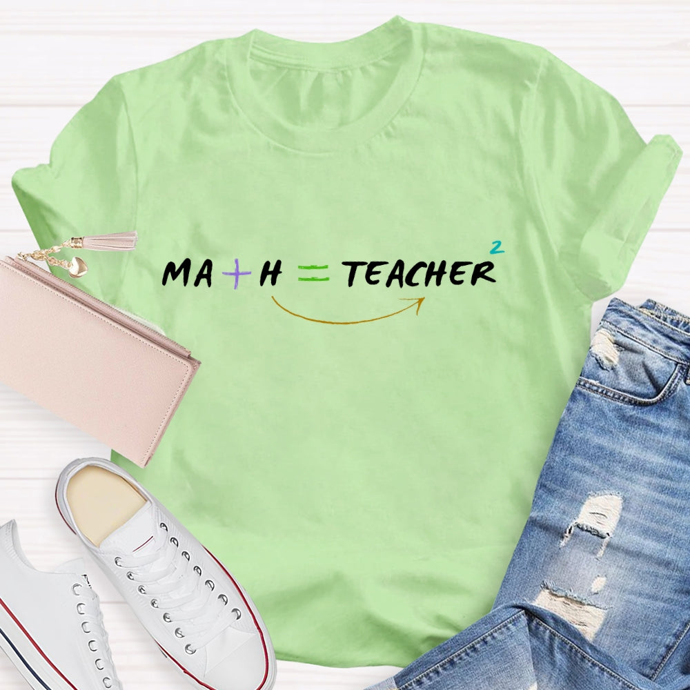 Math Teacher Letters Gift T-shirt