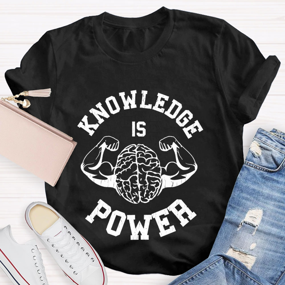 Knowledge Is Power Brain T-shirt