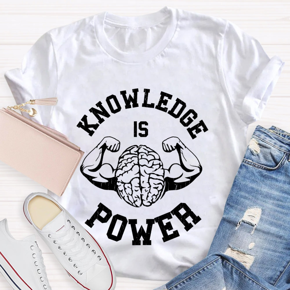 Knowledge Is Power Brain T-shirt