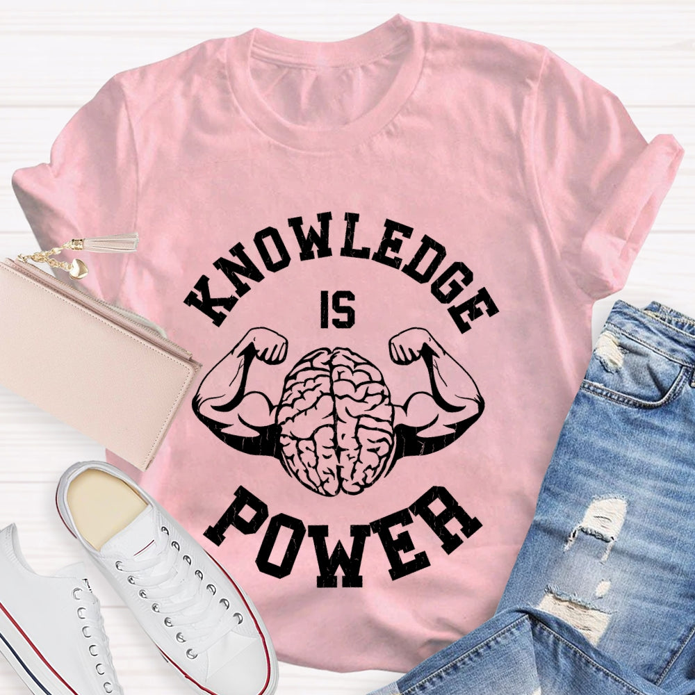 Knowledge Is Power Brain T-shirt