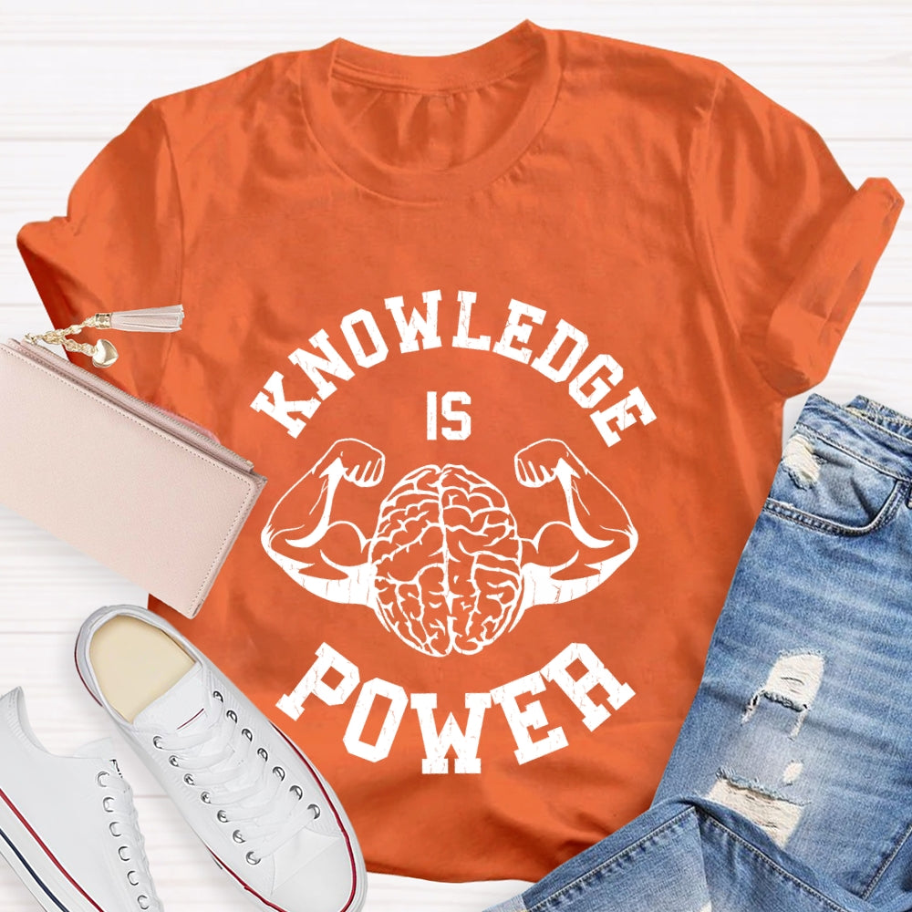 Knowledge Is Power Brain T-shirt