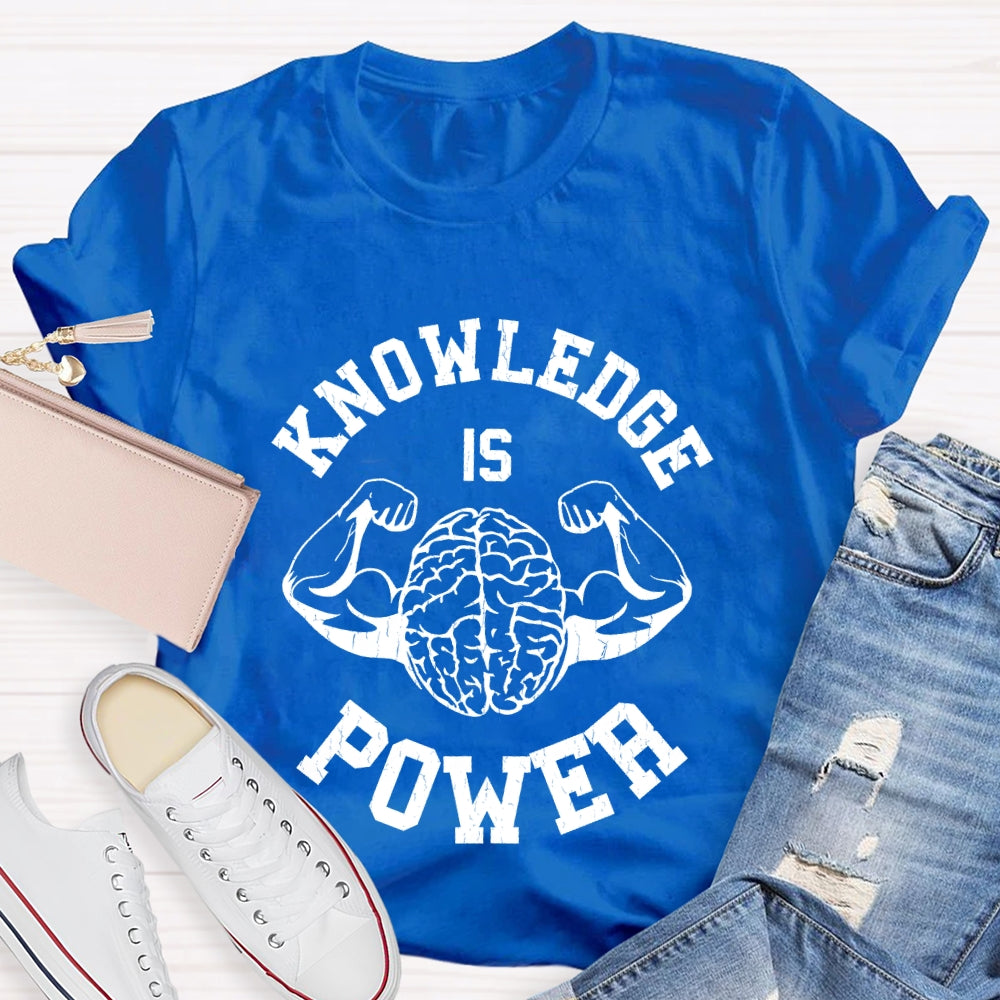 Knowledge Is Power Brain T-shirt