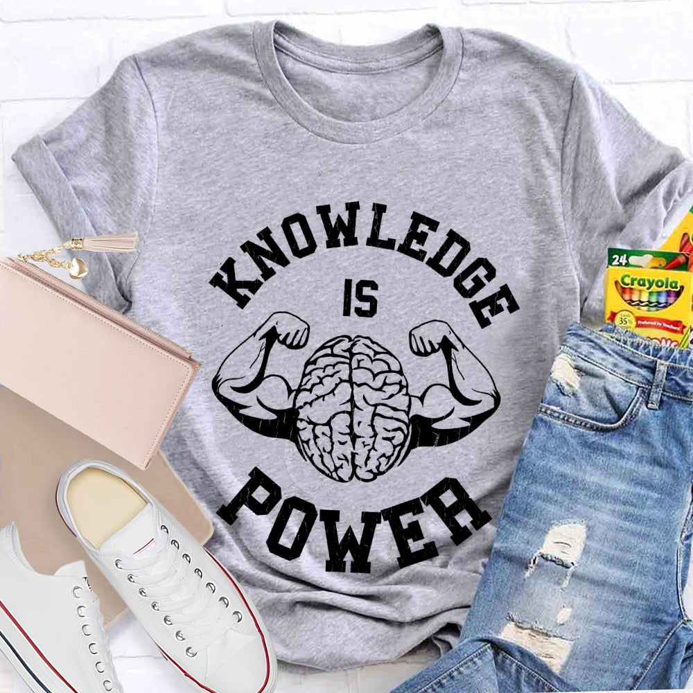 Knowledge Is Power Brain T-shirt