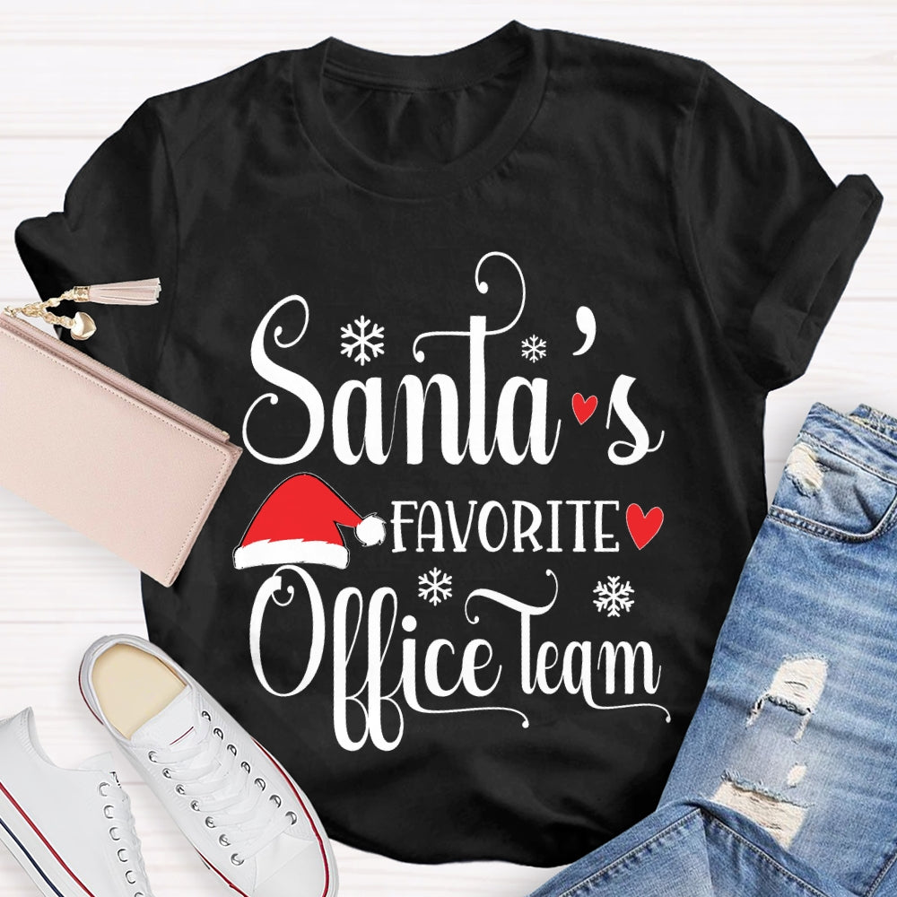 Santa's Favorite Office Staff Shirt Funny Christmas T-shirt
