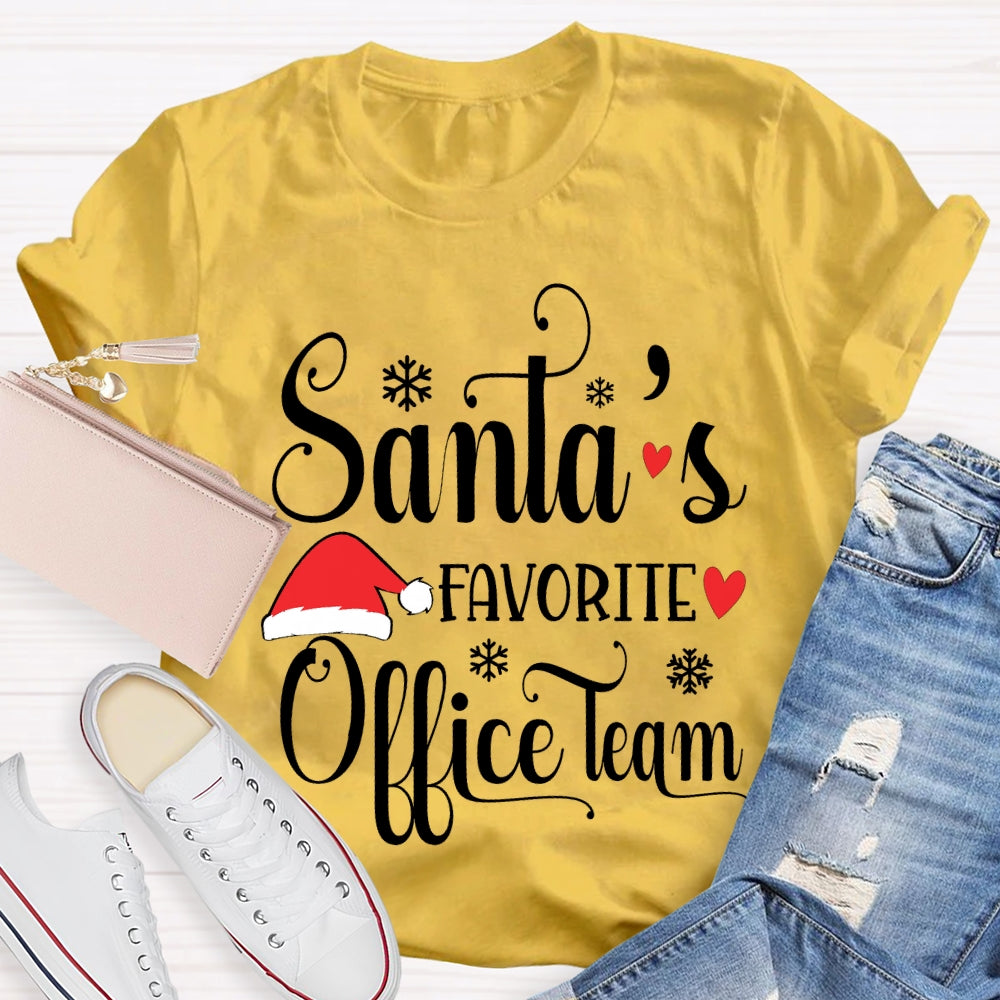 Santa's Favorite Office Staff Shirt Funny Christmas T-shirt