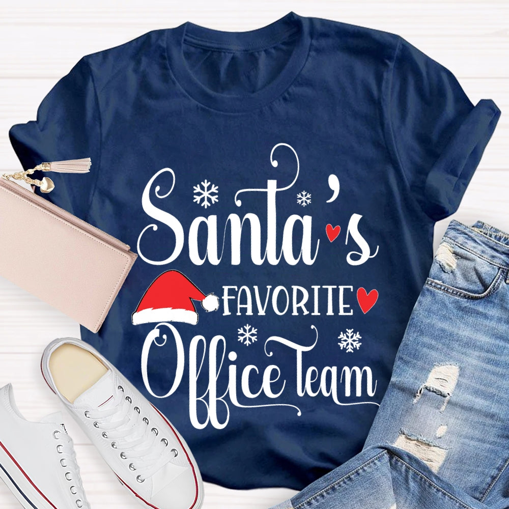 Santa's Favorite Office Staff Shirt Funny Christmas T-shirt