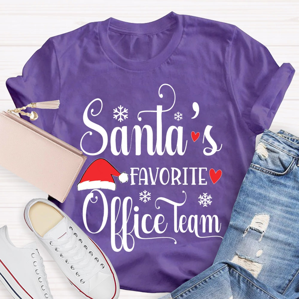 Santa's Favorite Office Staff Shirt Funny Christmas T-shirt