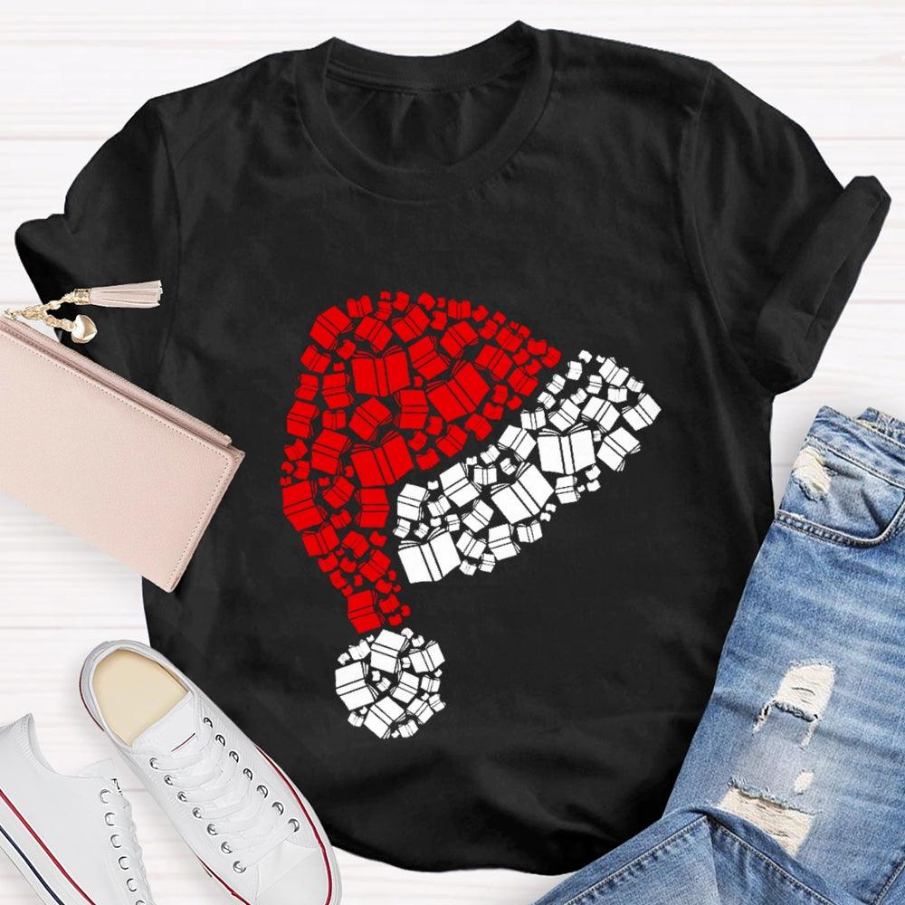 Book Christmas Hat  T-shirt