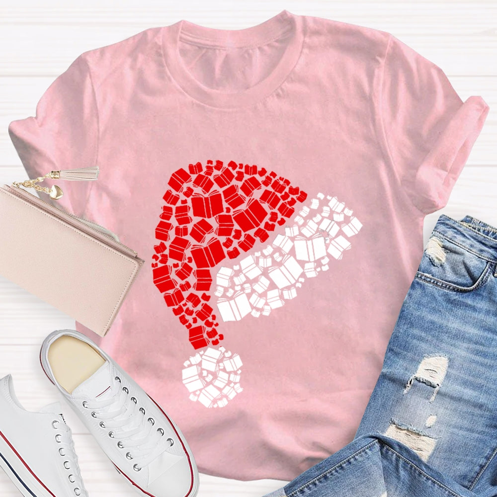 Book Christmas Hat  T-shirt