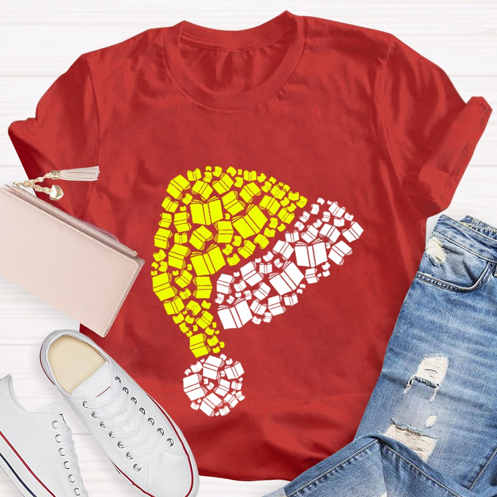 Book Christmas Hat  T-shirt