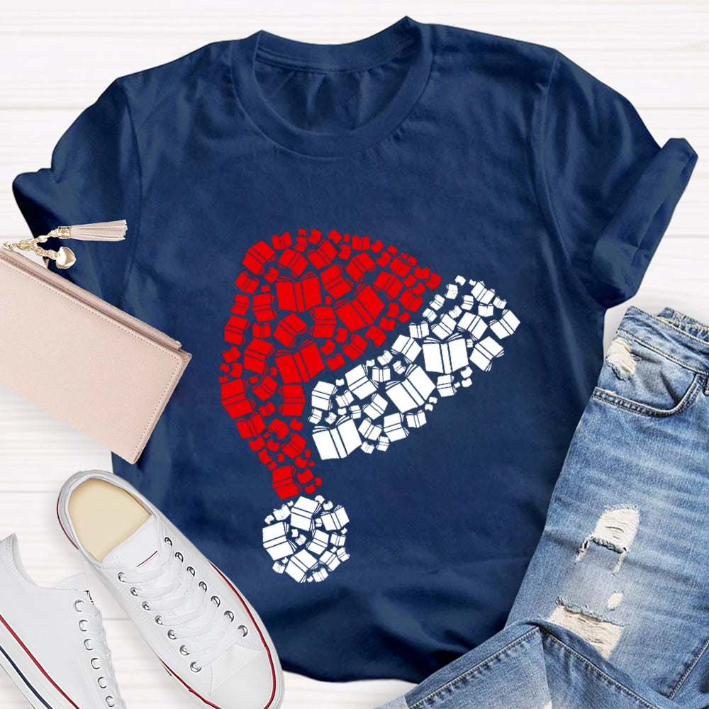 Book Christmas Hat  T-shirt
