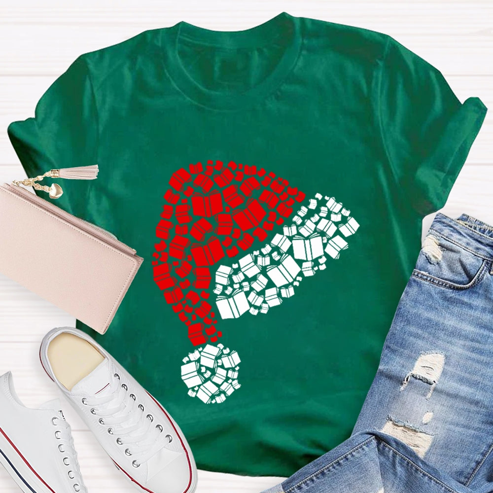 Book Christmas Hat  T-shirt