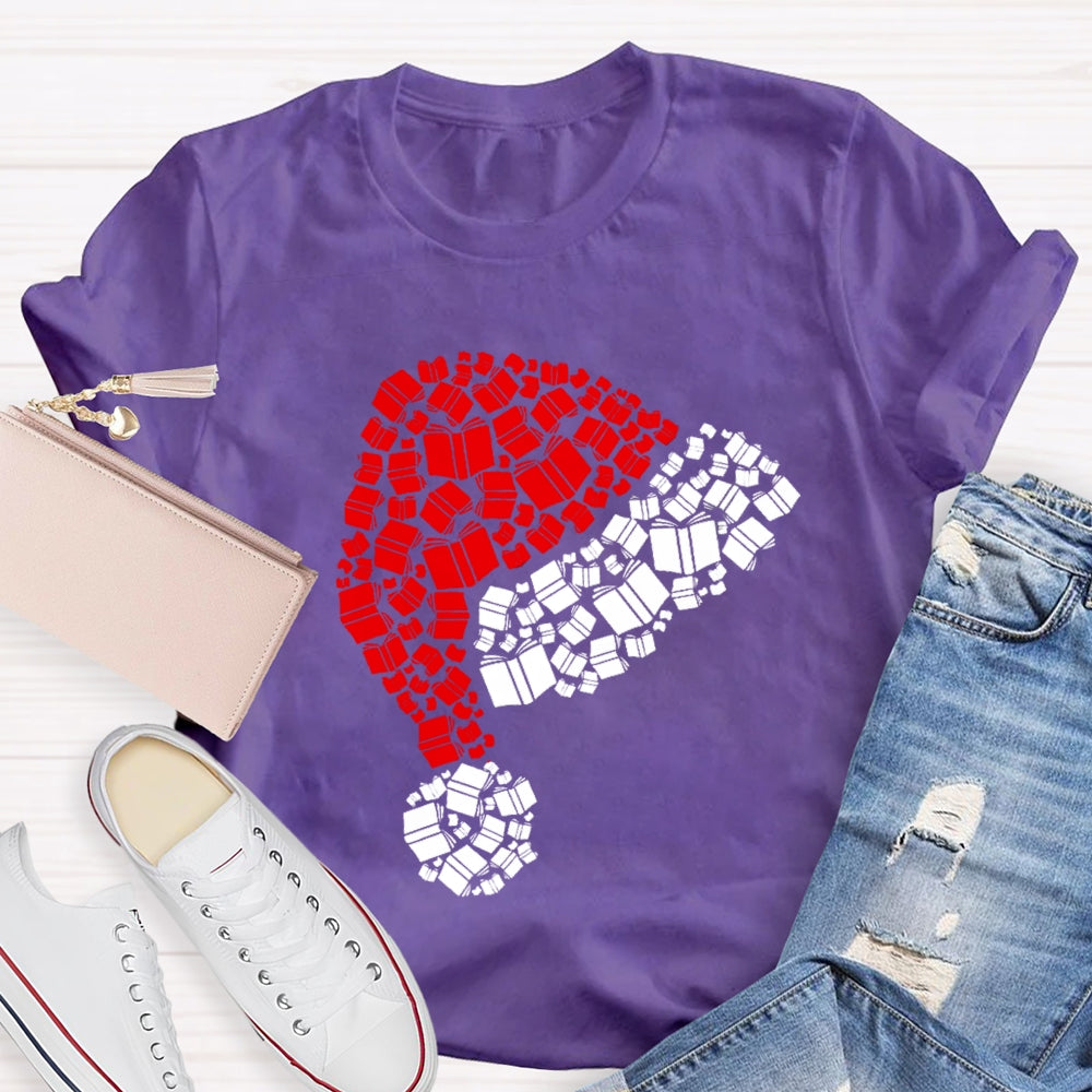 Book Christmas Hat  T-shirt