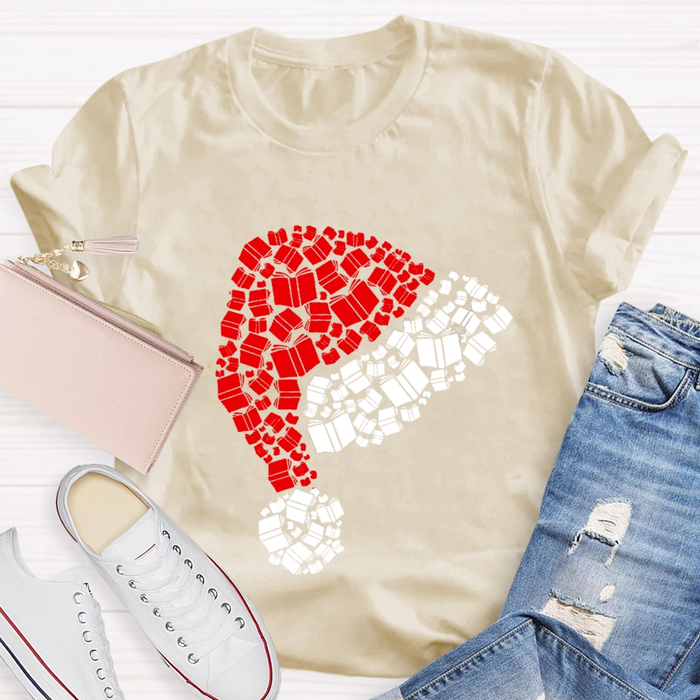 Book Christmas Hat  T-shirt