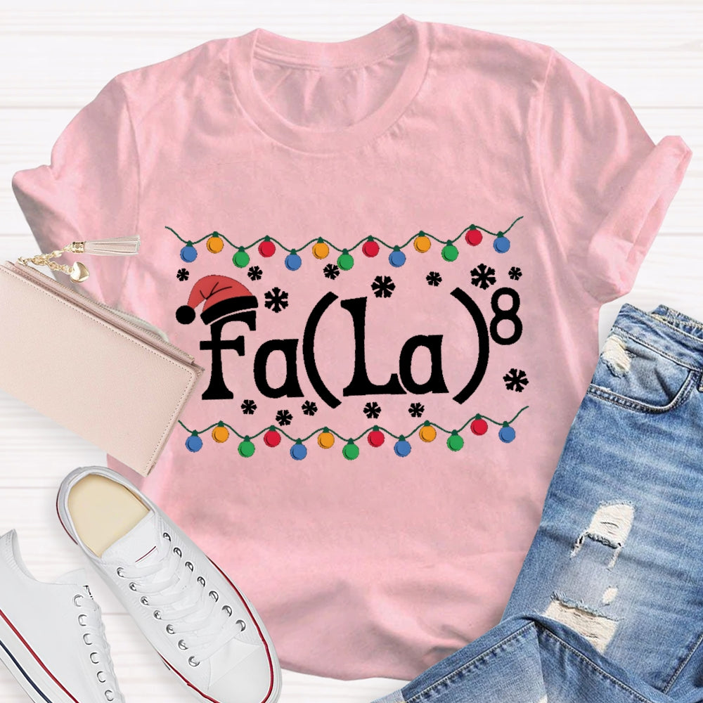 Christmas Lights Snowflakes Math Teacher Christmas T-shirt