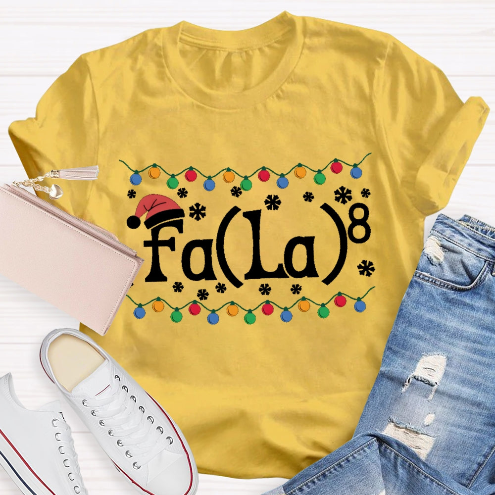 Christmas Lights Snowflakes Math Teacher Christmas T-shirt