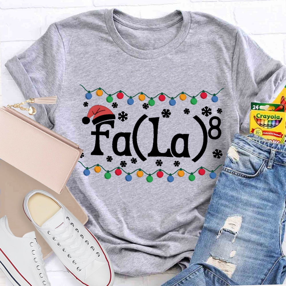 Christmas Lights Snowflakes Math Teacher Christmas T-shirt