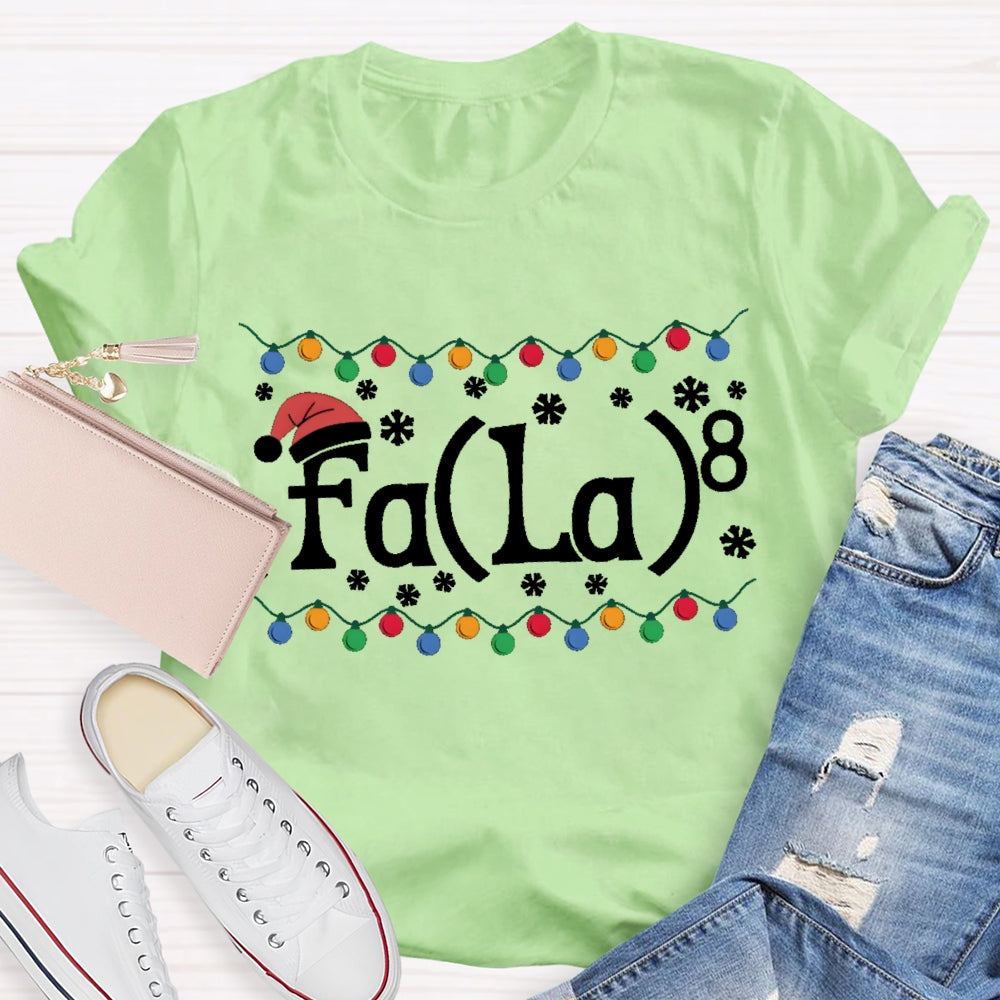Christmas Lights Snowflakes Math Teacher Christmas T-shirt