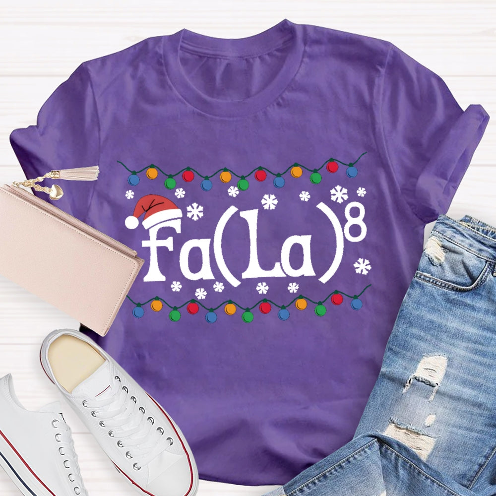 Christmas Lights Snowflakes Math Teacher Christmas T-shirt