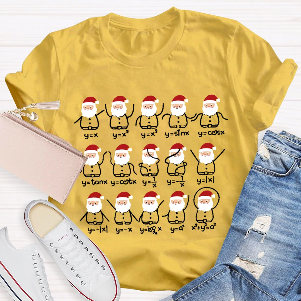 Santa Claus Math Teacher Christmas T-shirt