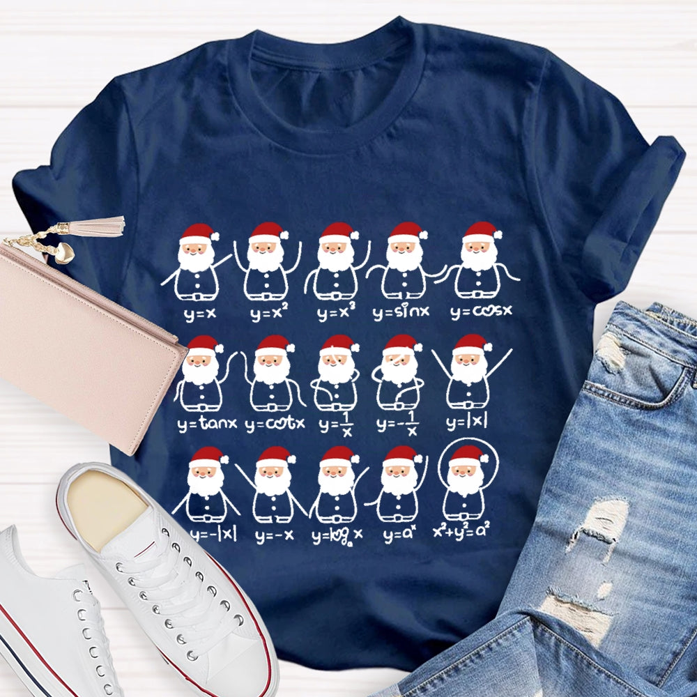 Santa Claus Math Teacher Christmas T-shirt