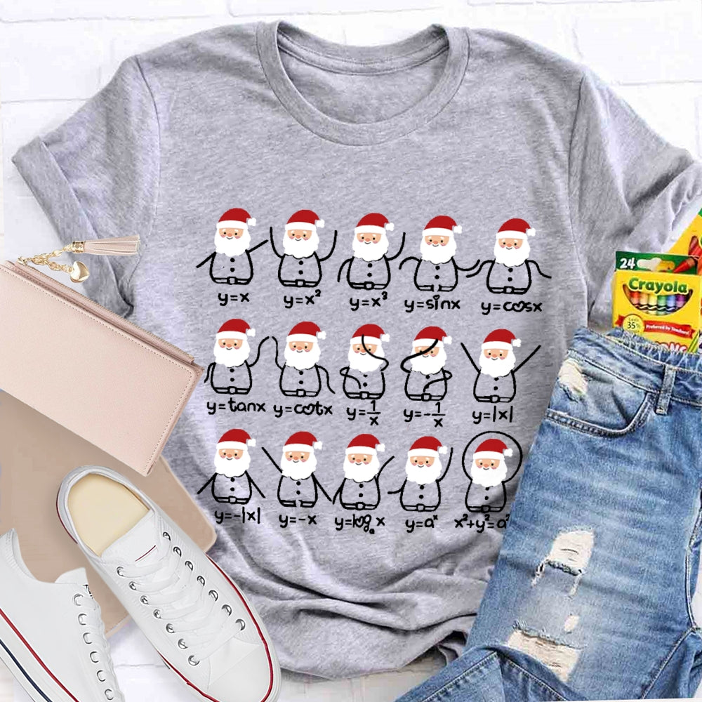 Santa Claus Math Teacher Christmas T-shirt