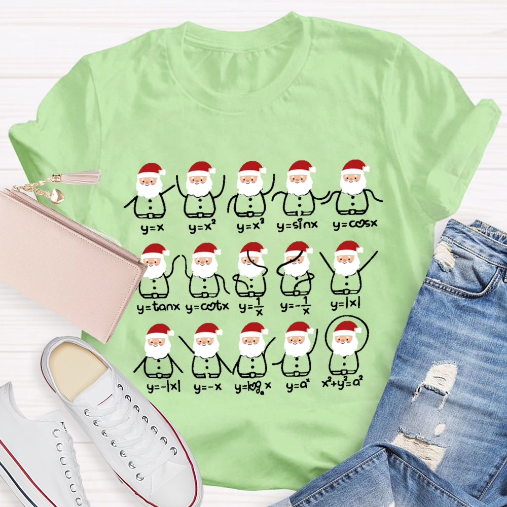 Santa Claus Math Teacher Christmas T-shirt