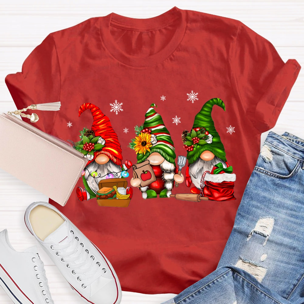 School Lunch Lady Santa Claus Christmas T-shirt