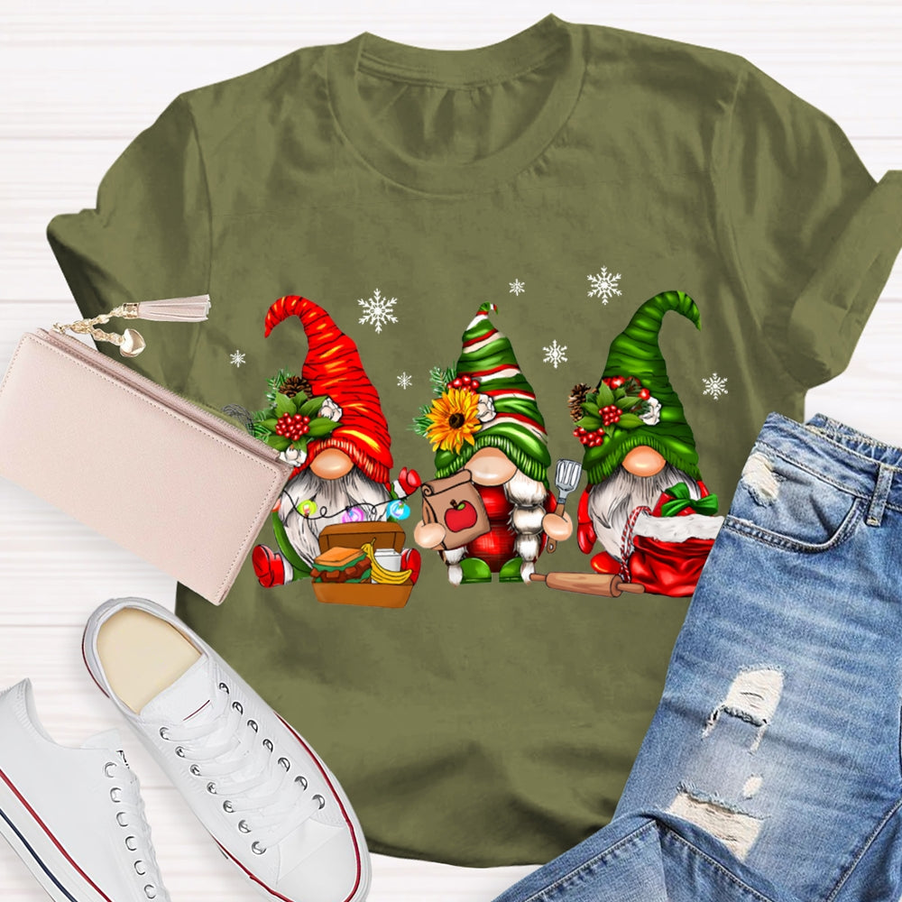 School Lunch Lady Santa Claus Christmas T-shirt